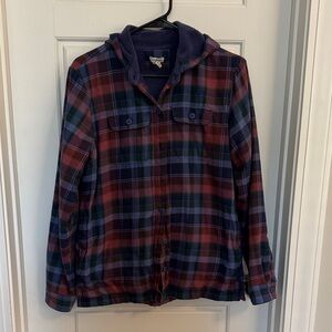 L.L. Bean Plaid Button Down Shirt - Red, Blue, Green